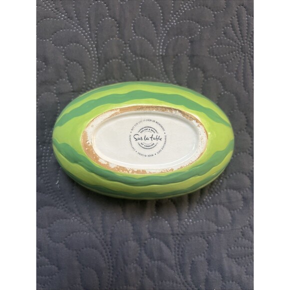 Vintage Sur la Table Watermelon Party Dipping Bowl 5.5 “Lx3.5”Wx2.5”D Serverware - Picture 2 of 7